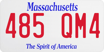 MA license plate 485QM4