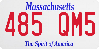 MA license plate 485QM5