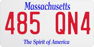 MA license plate 485QN4