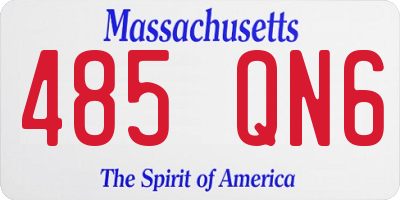 MA license plate 485QN6