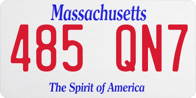 MA license plate 485QN7