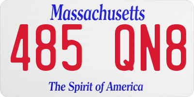 MA license plate 485QN8