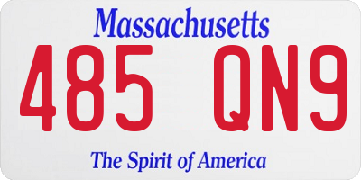 MA license plate 485QN9