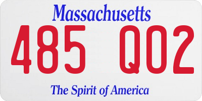 MA license plate 485QO2