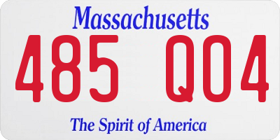 MA license plate 485QO4