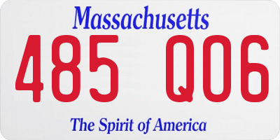 MA license plate 485QO6