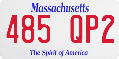 MA license plate 485QP2