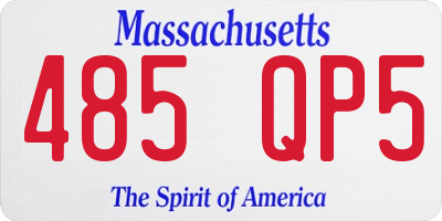 MA license plate 485QP5