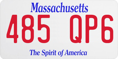 MA license plate 485QP6