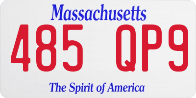 MA license plate 485QP9