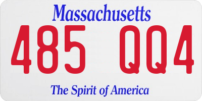 MA license plate 485QQ4
