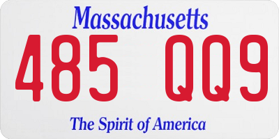 MA license plate 485QQ9