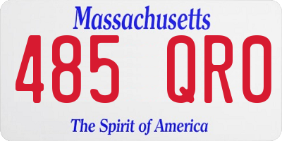 MA license plate 485QR0