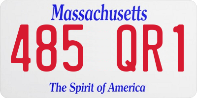 MA license plate 485QR1