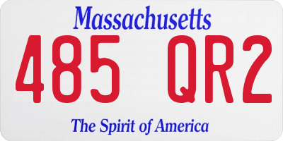 MA license plate 485QR2
