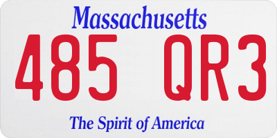 MA license plate 485QR3