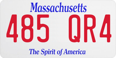 MA license plate 485QR4