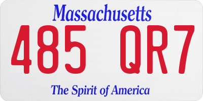MA license plate 485QR7