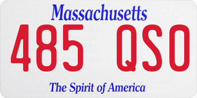 MA license plate 485QS0