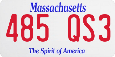 MA license plate 485QS3
