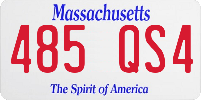 MA license plate 485QS4