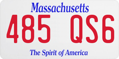MA license plate 485QS6