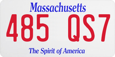 MA license plate 485QS7