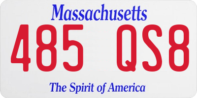 MA license plate 485QS8