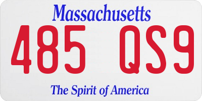MA license plate 485QS9