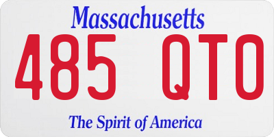 MA license plate 485QT0