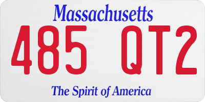 MA license plate 485QT2