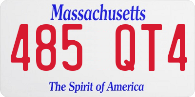 MA license plate 485QT4