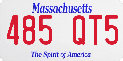MA license plate 485QT5