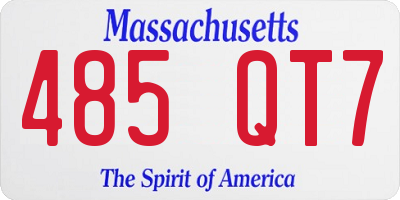 MA license plate 485QT7
