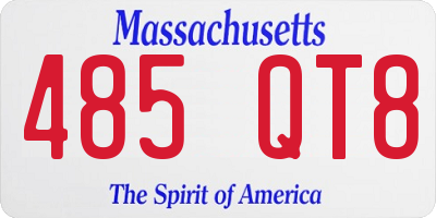 MA license plate 485QT8