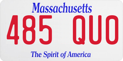 MA license plate 485QU0