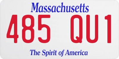 MA license plate 485QU1