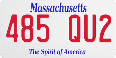 MA license plate 485QU2