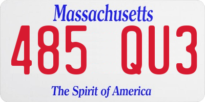 MA license plate 485QU3