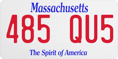 MA license plate 485QU5