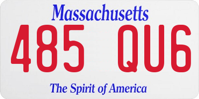 MA license plate 485QU6