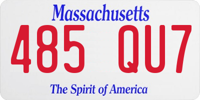 MA license plate 485QU7