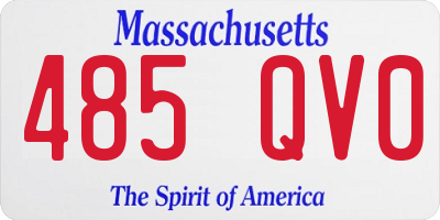 MA license plate 485QV0