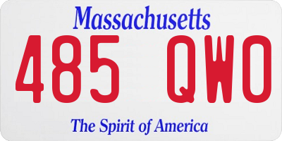 MA license plate 485QW0