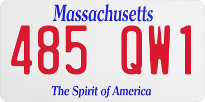 MA license plate 485QW1