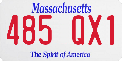 MA license plate 485QX1