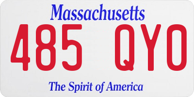 MA license plate 485QY0