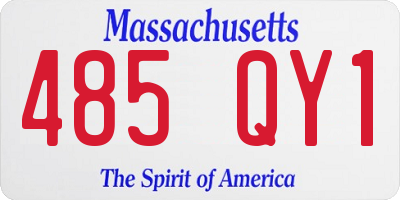 MA license plate 485QY1
