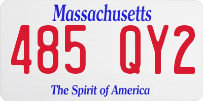 MA license plate 485QY2