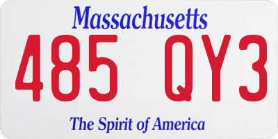 MA license plate 485QY3